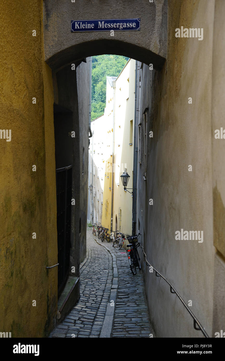 Kleine Messergasse, Altstadt, Passau, Bayern, Deutschland Foto de stock