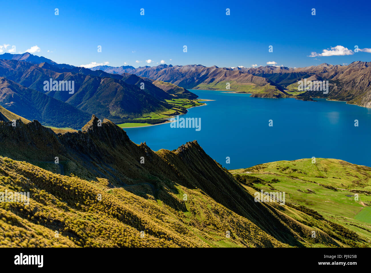 El Lago Wanaka, Isla del Sur, Nueva Zelanda Foto de stock