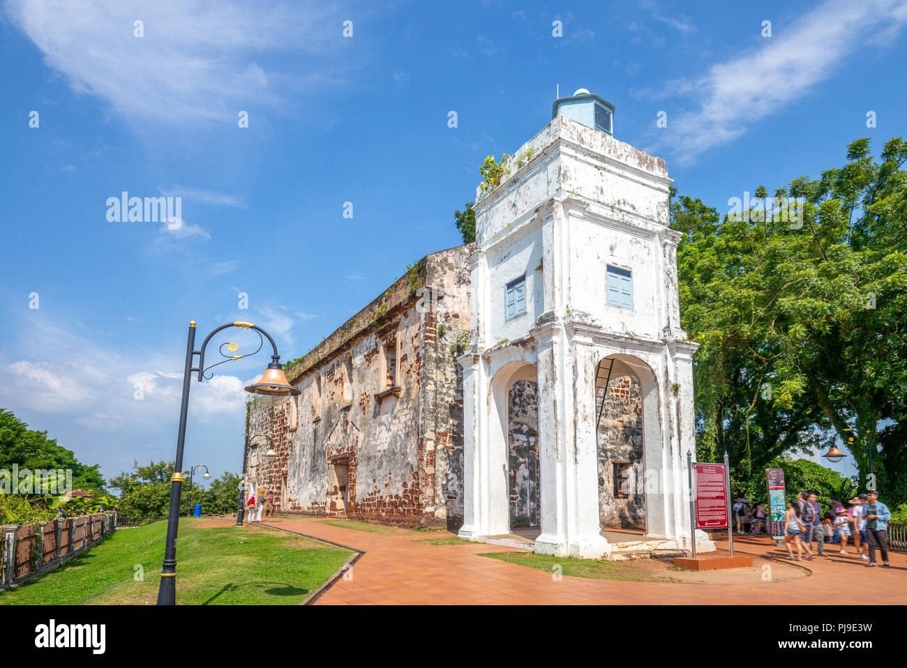 Iglesia de San Pablo en la ciudad de Malaca, Malasia Foto de stock