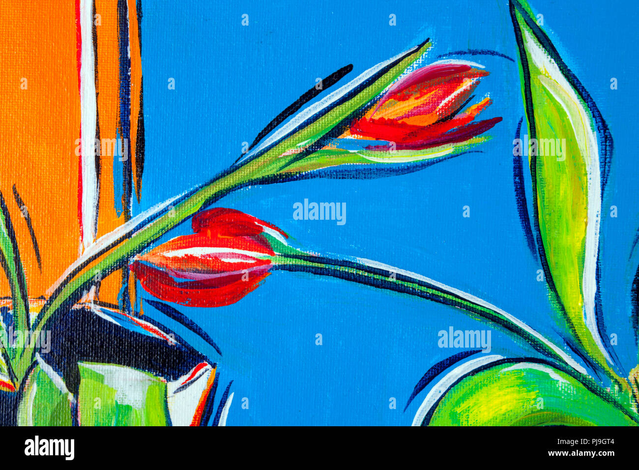 Pinturas acrilicas de flores fotografías e imágenes de alta resolución -  Alamy