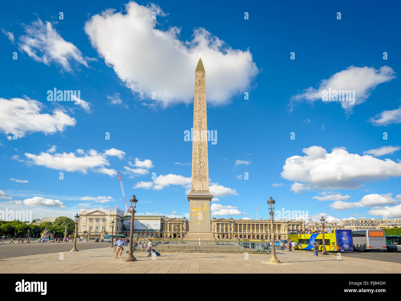 Luxor obelisco de la Place de la Concorde, París Foto de stock