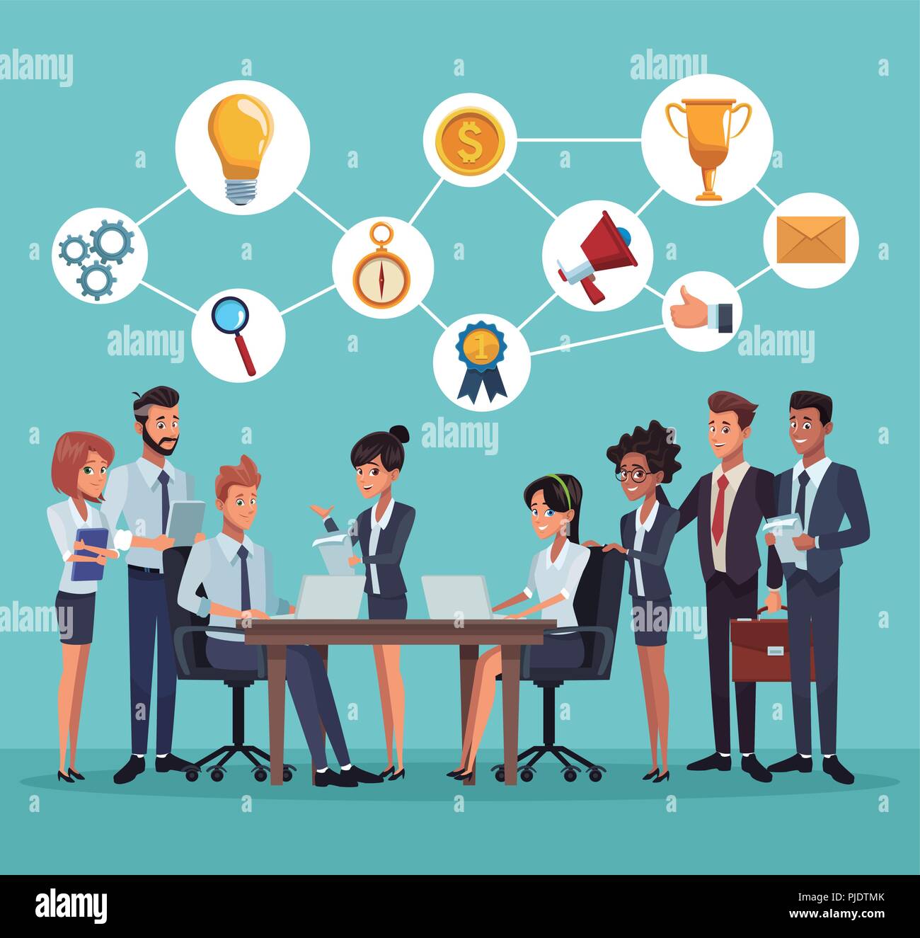 Compañeros de negocios dibujos animados Imagen Vector de stock - Alamy Compañeros de negocios dibujos animados Imagen Vector de stock - Alamy