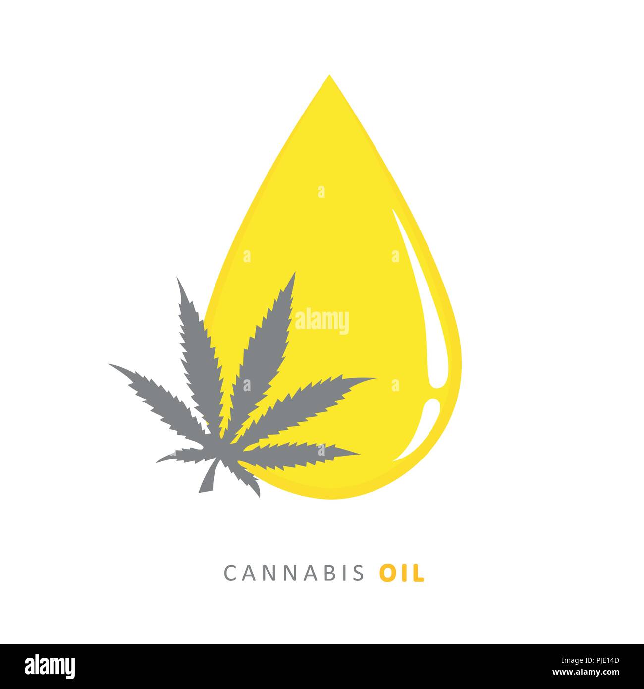 El aceite de cannabis medicina drop ilustración vectorial EPS10 Ilustración del Vector
