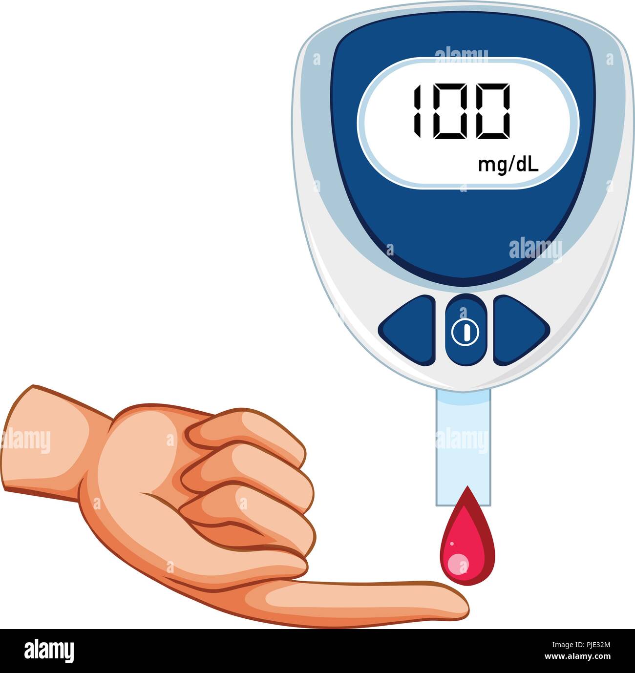 Ilustración de medición de glucosa en sangre médica Imagen Vector de stock  - Alamy