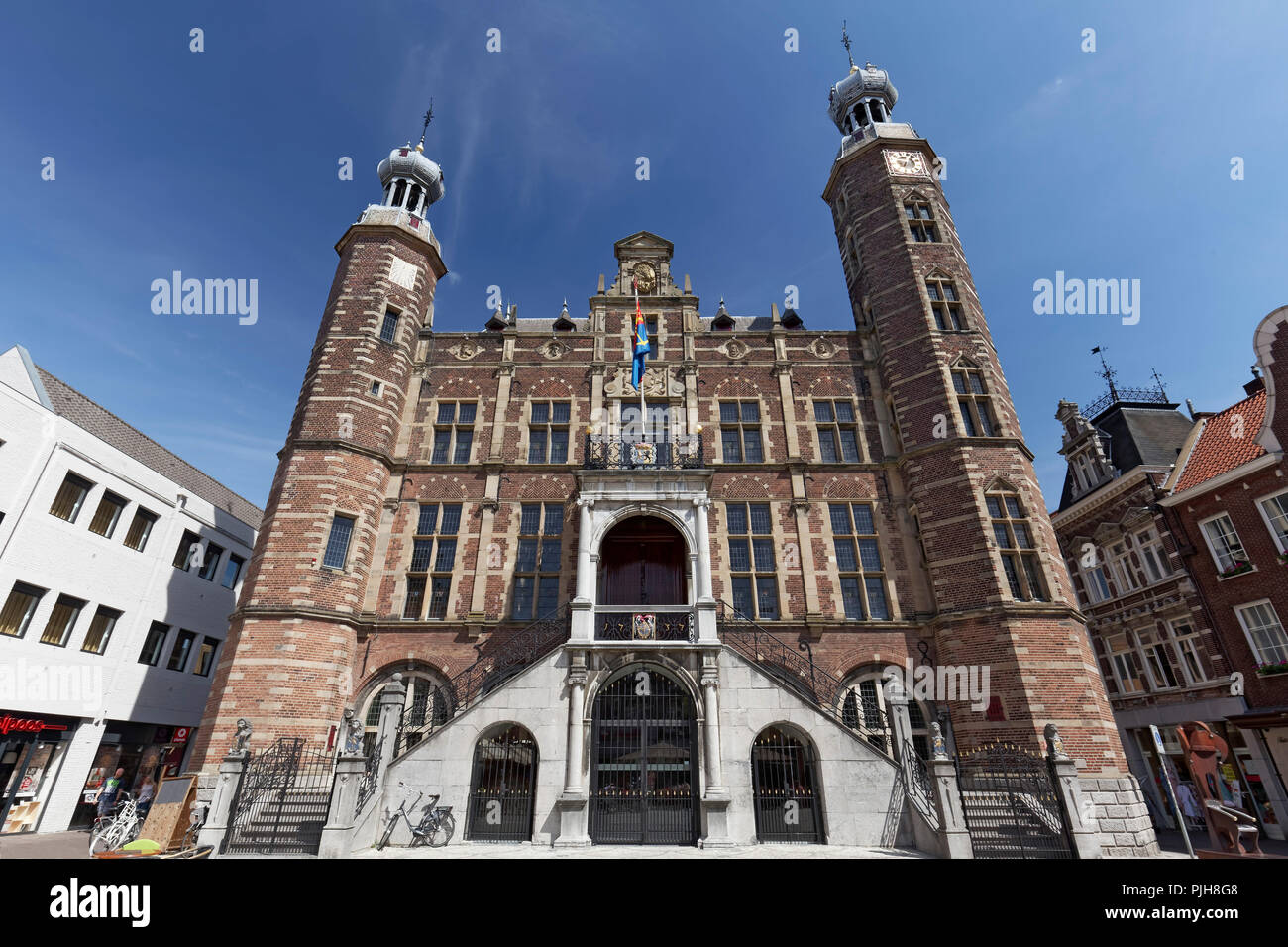 El edificio histórico del Ayuntamiento, renacentista, Venlo, Limburgo, Holanda Foto de stock