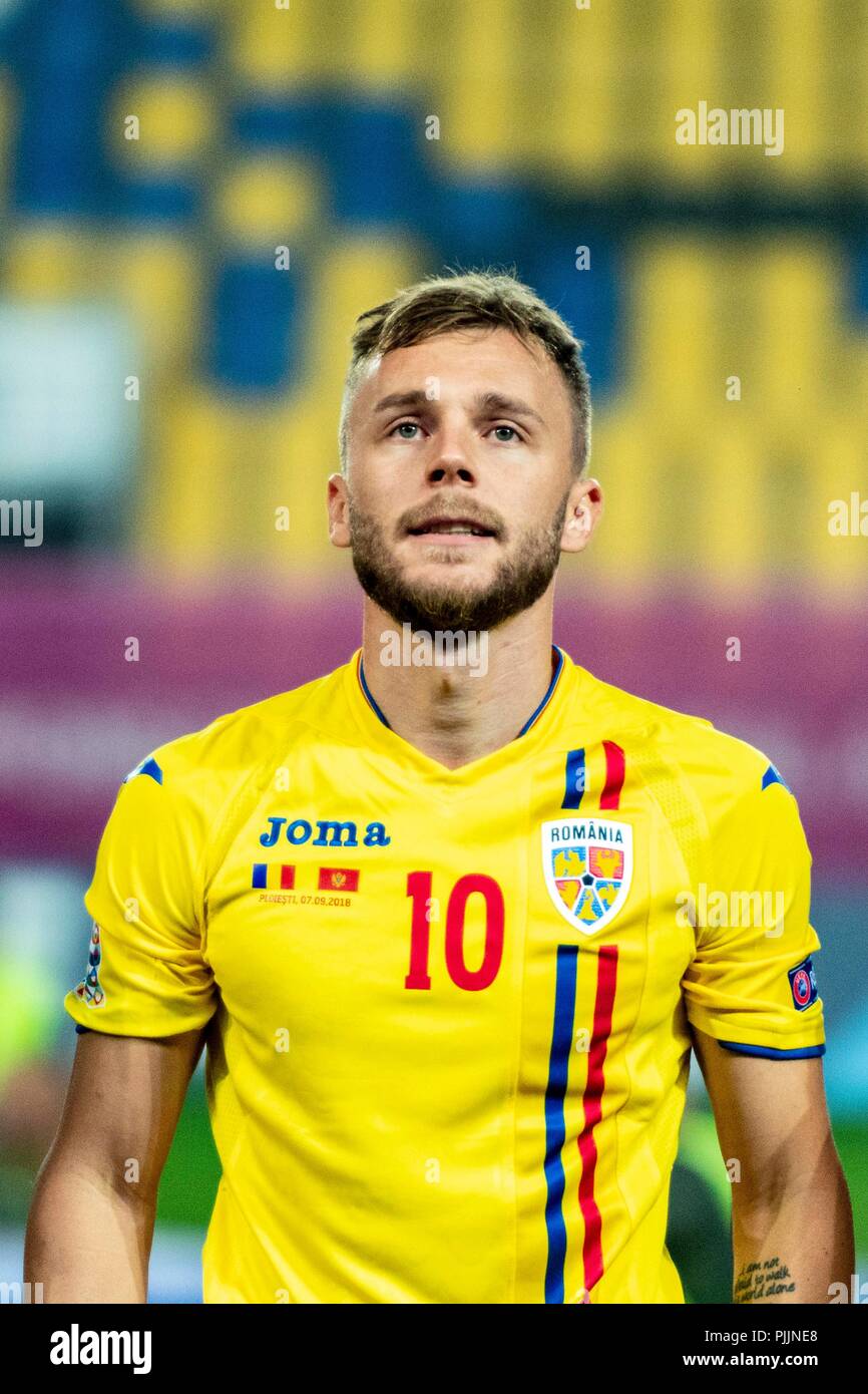 Ploiesti, Rumania. El 7 de septiembre de 2018. Alexandru Maxim #10 (Rumania)  durante la Liga de Fútbol, la UEFA Unidas 2019, final del torneo, el  partido entre los equipos nacionales de Rumania (