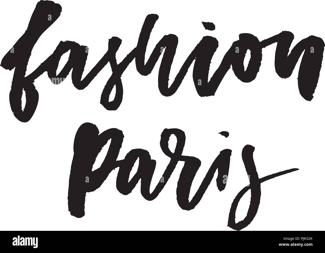 Lema frase París moda moda impresión vectorial gráfico rotulación Ilustración del Vector
