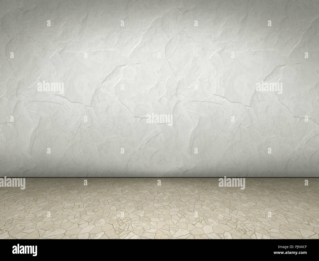 Un espacio vacío, con las paredes blancas, Ein leerer Raum mit weisser Wand Foto de stock