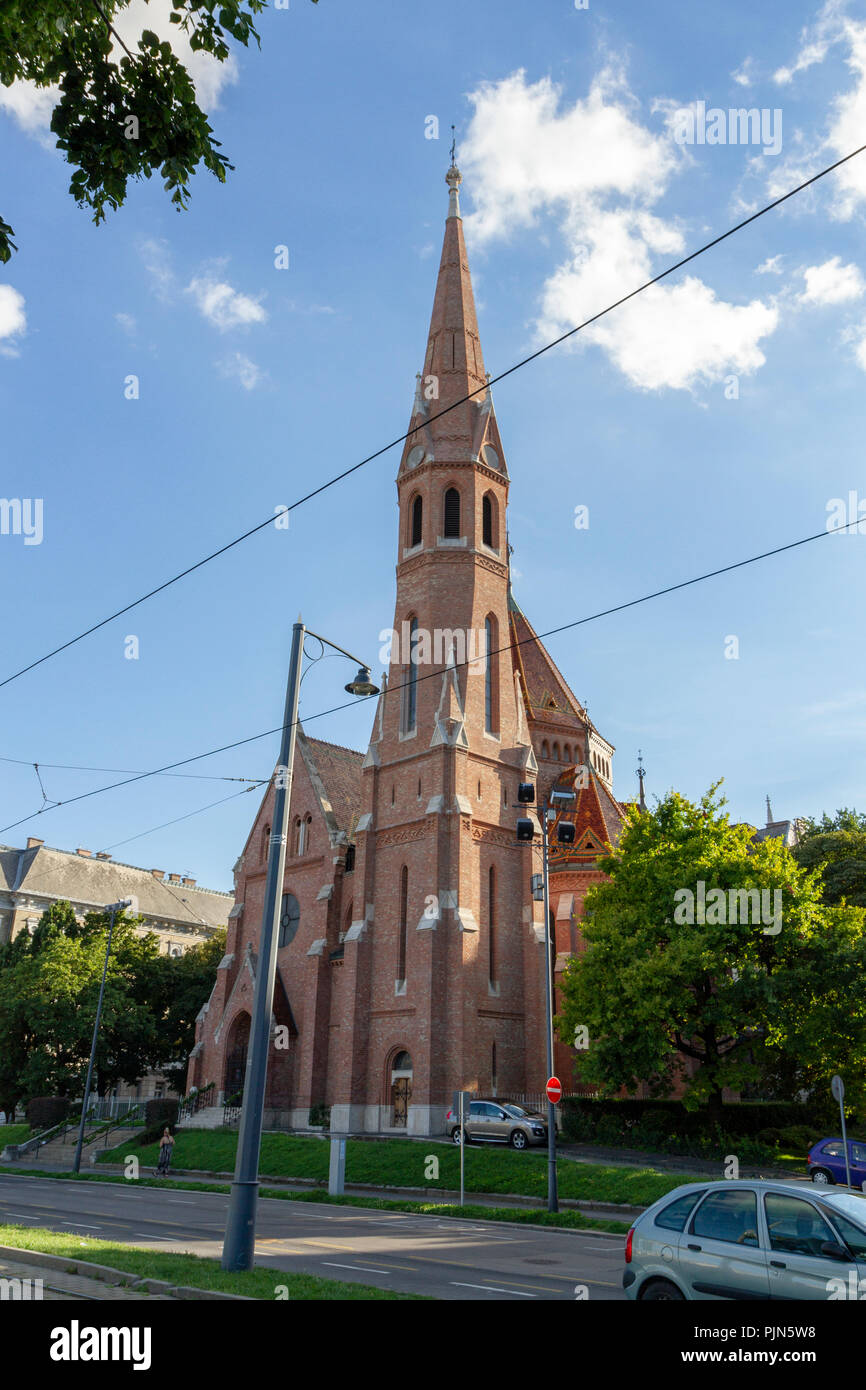 La Iglesia reformada calvinista (Szilágyi téri Dezső református templom) en Budapest, Hungría. Foto de stock