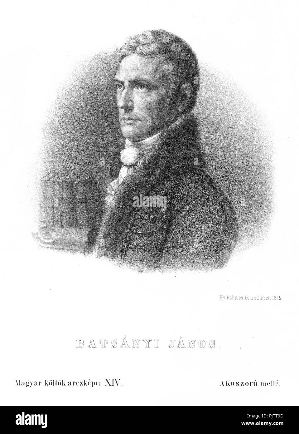 János Batsányi (1763-1845). Foto de stock
