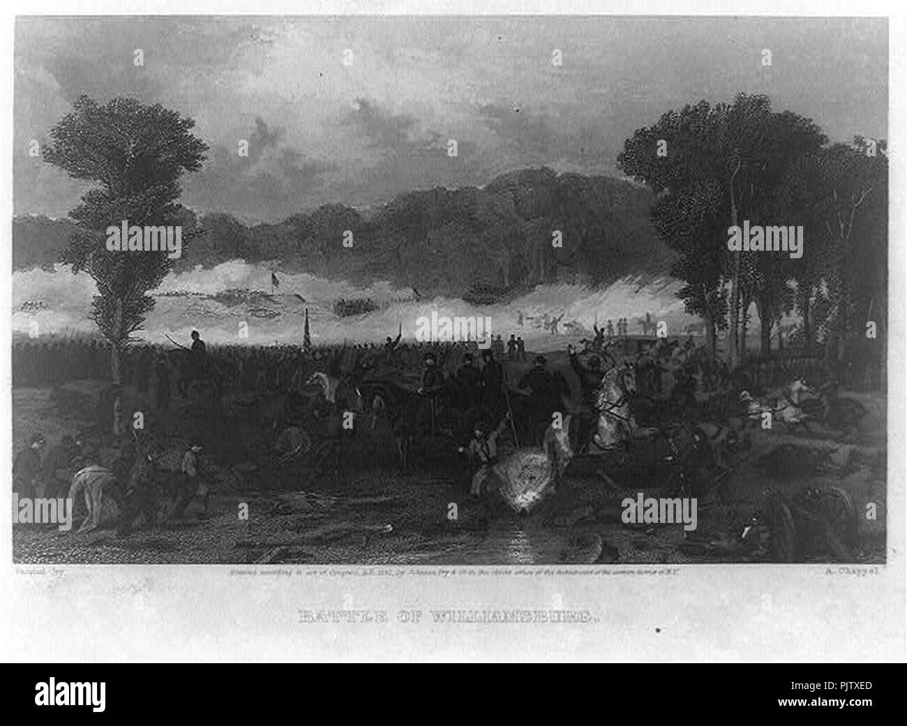 Batalla de Williamsburg - A. Chappel. Foto de stock