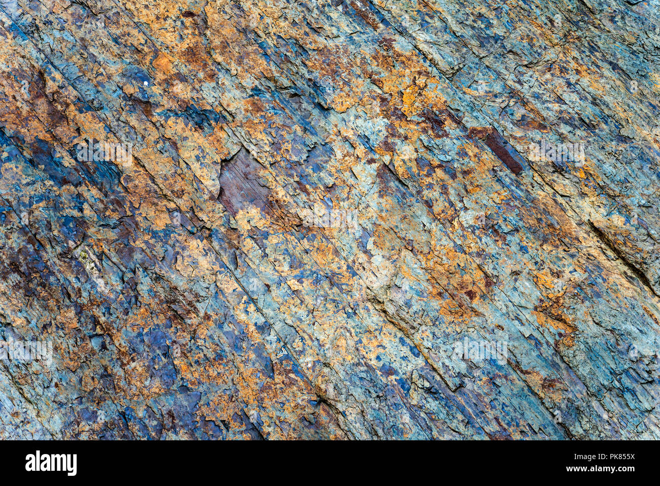 La textura de la roca natural apizarradas, Asel, el lago Edersee, Hesse, Alemania, Europa Foto de stock