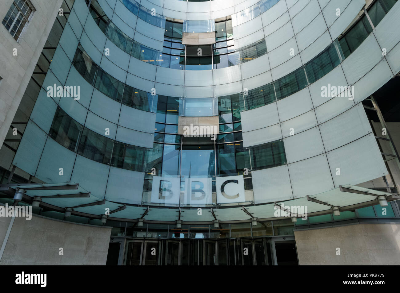 BBC Broadcasting House en Portland Place, Londres, Inglaterra, Reino Unido Foto de stock