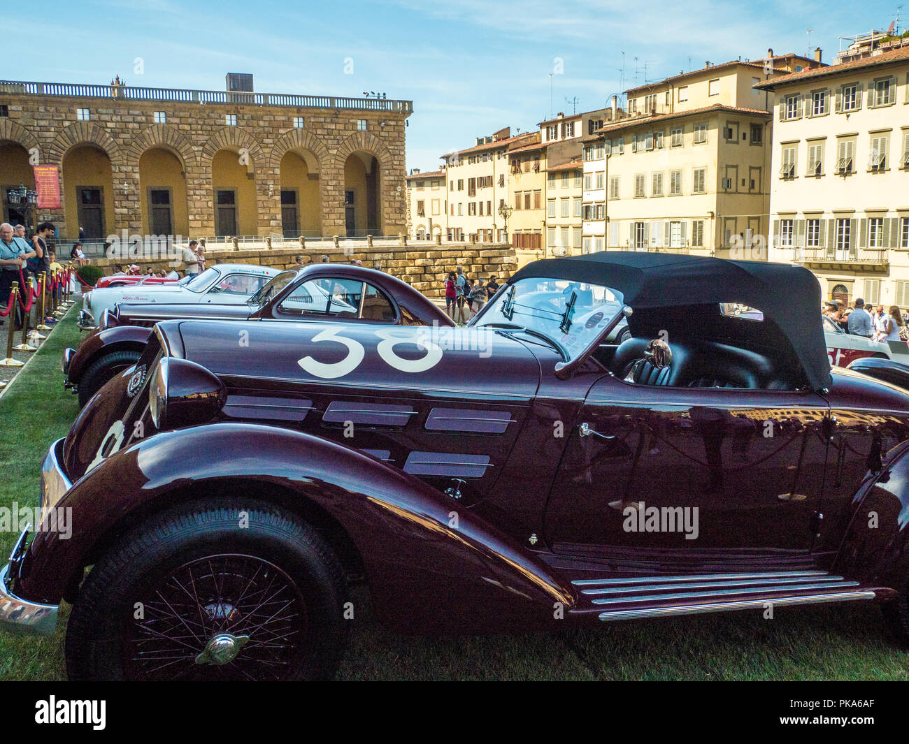 Classic Car Show en Florencia, Toscana, Italia Foto de stock