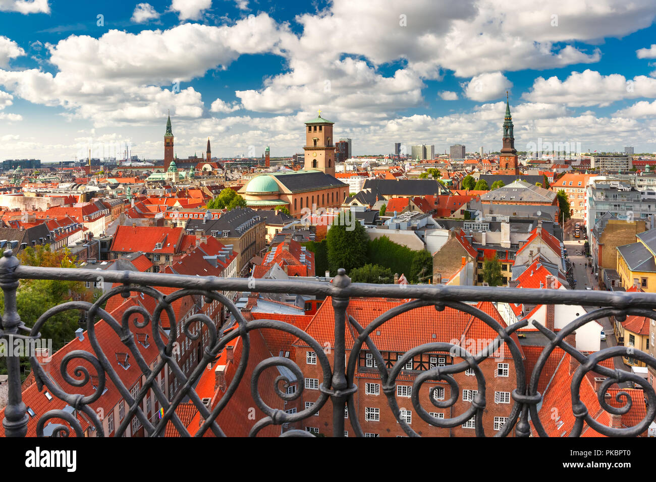 Vista aérea de Copenhague, Dinamarca Foto de stock