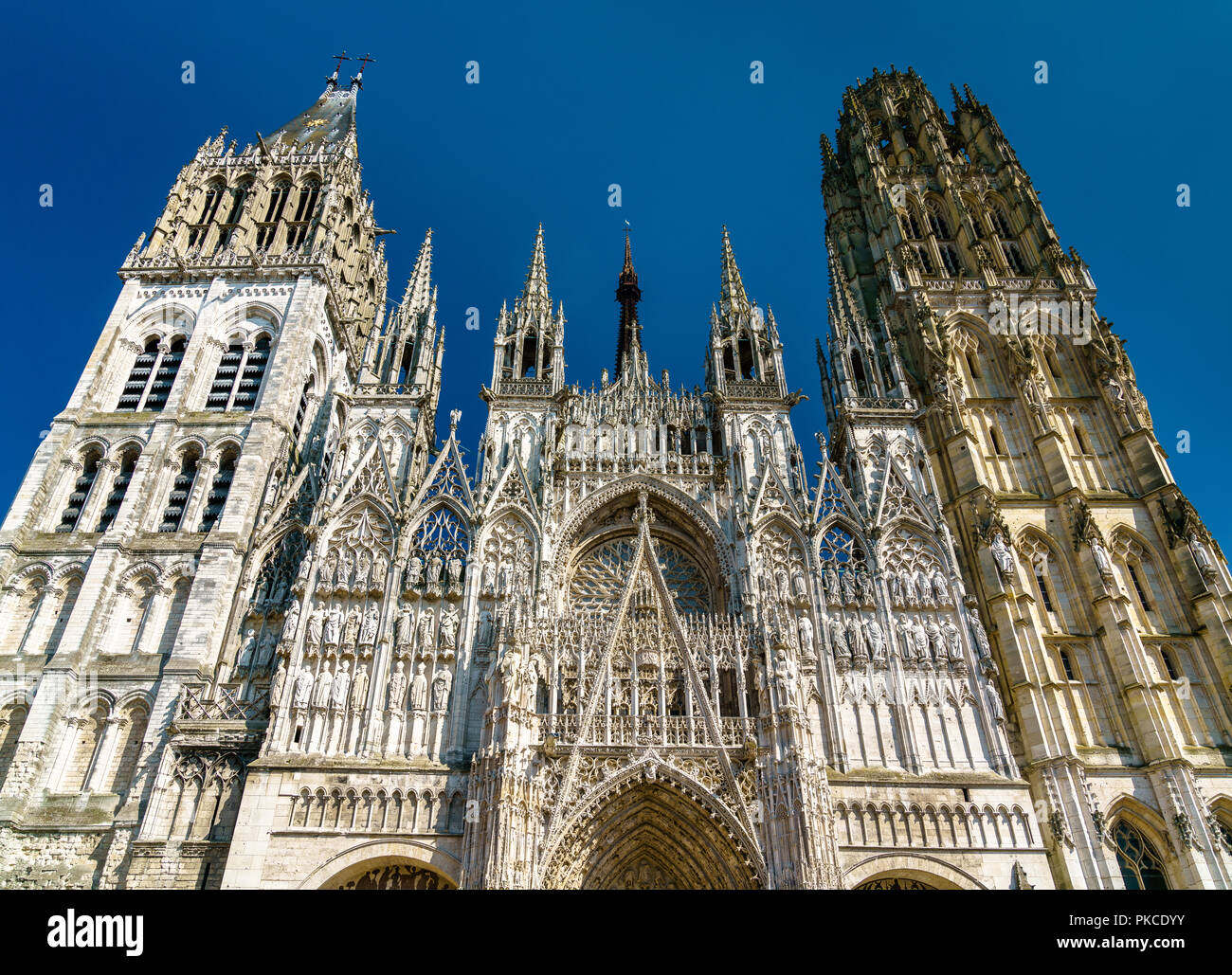 La catedral de Notre Dame de Rouen en Francia Foto de stock