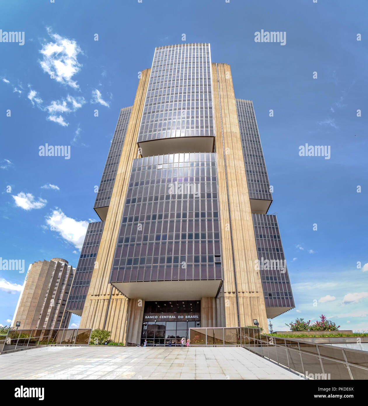 El Banco Central de Brasil - El edificio de la sede central de Brasilia, Distrito Federal, Brasil Foto de stock