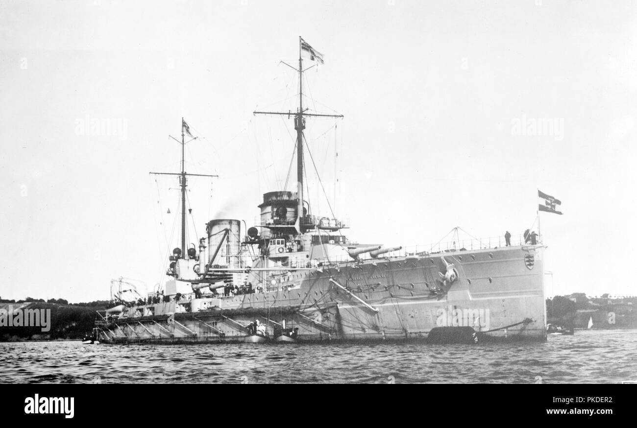 SMS Seydlitz fue un battlecruiser de la marina alemana imperial Foto de stock