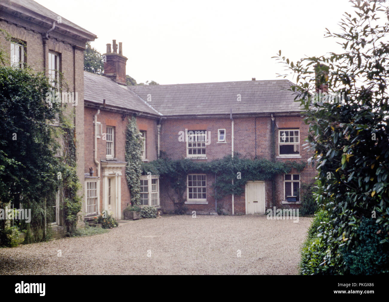 Whitwell Hall, cerca de Reepham, Norfolk. Tomada en 1971 en la película diapositiva color de 35 mm. Foto de stock