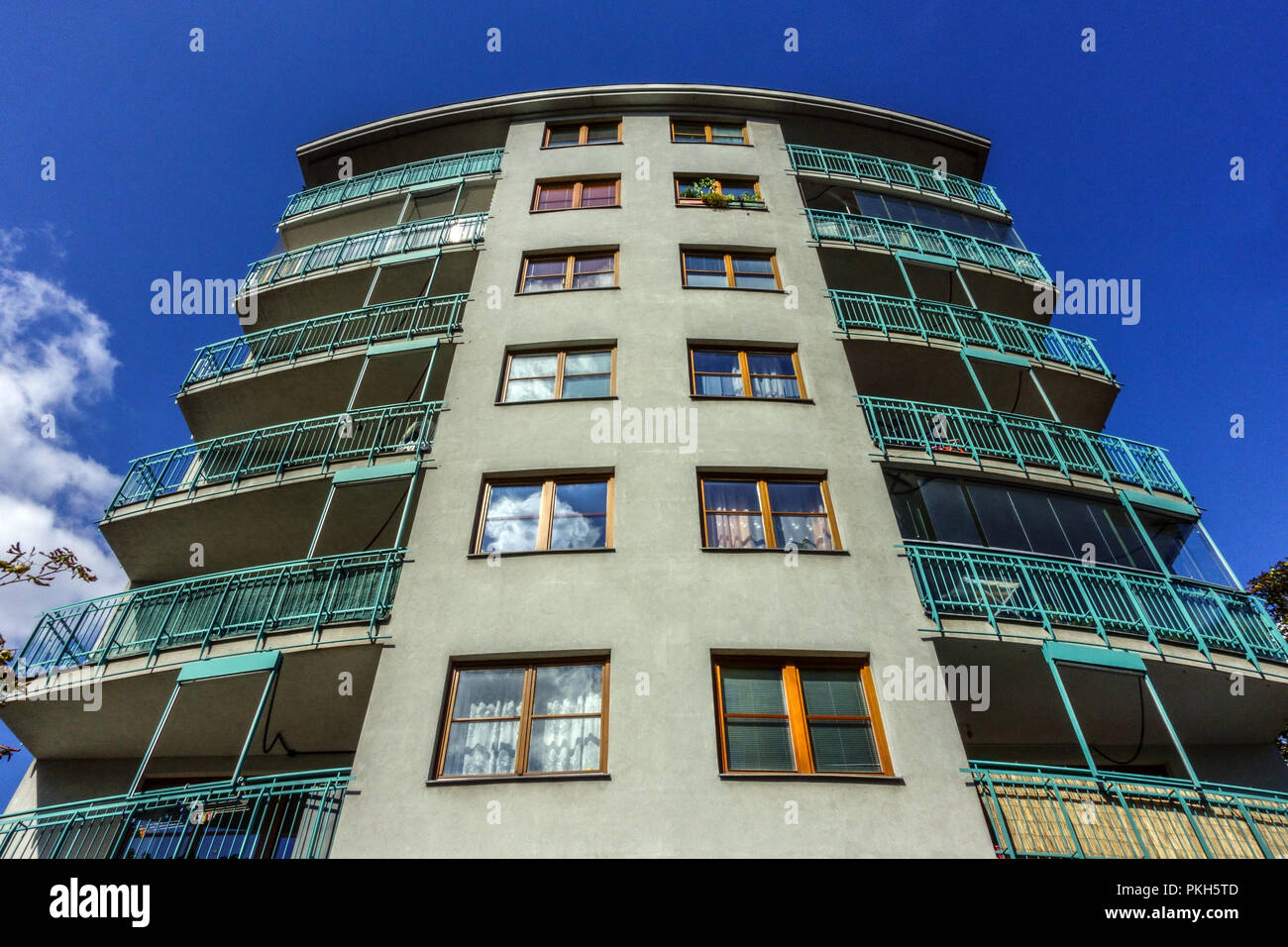 Nuevos apartamentos y pisos construido en la urbanización, Stodulky, Praga, República Checa Foto de stock