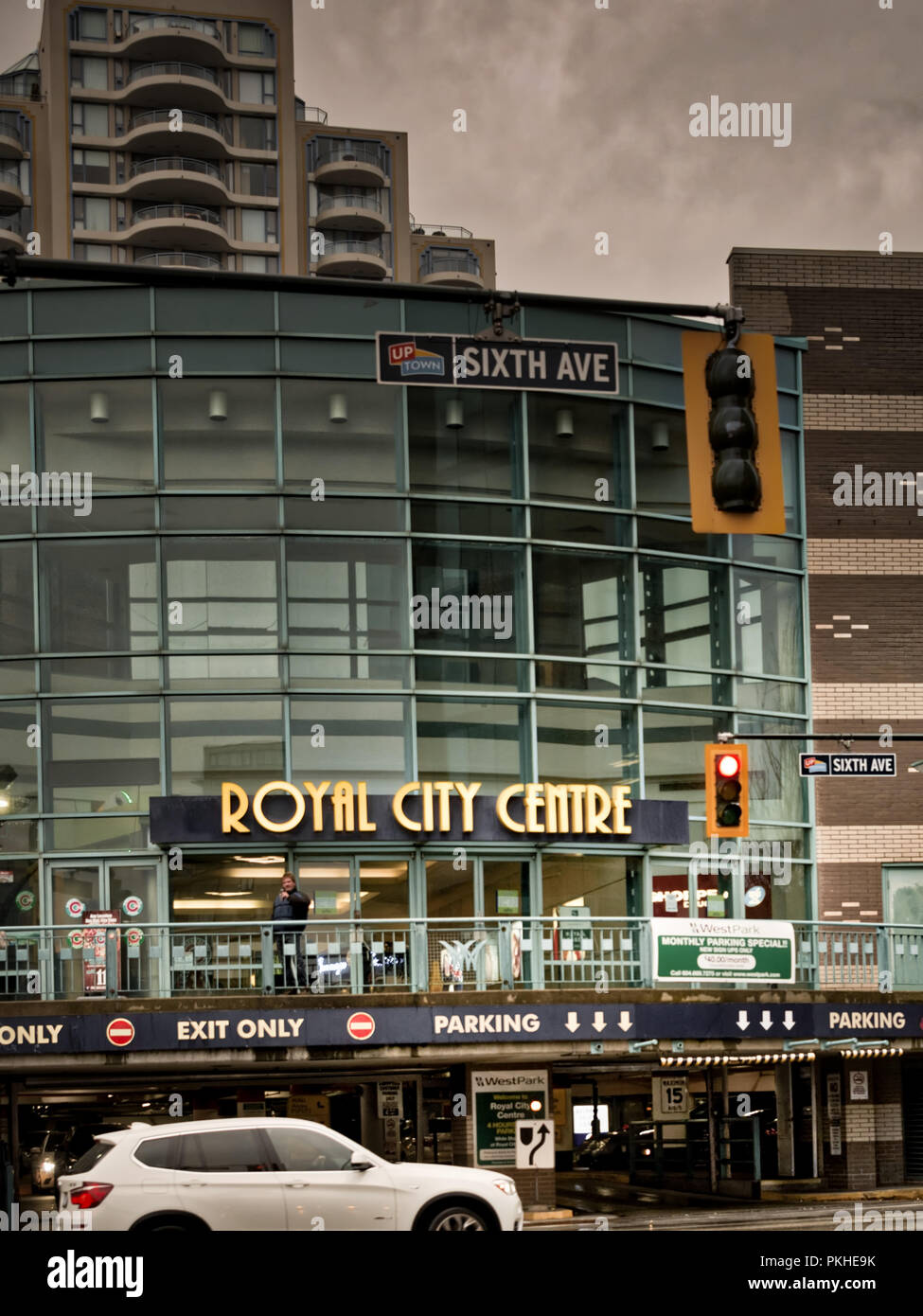 El mejor centro comercial en el centro de la ciudad real New Westminster BC Canadá Foto de stock