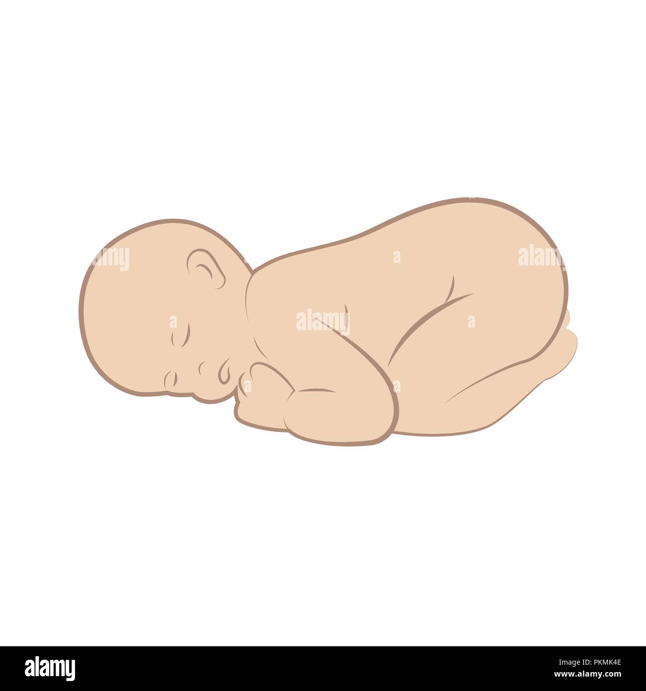 Bebe Recien Nacido Duerme El Dibujo Ilustracion Vectorial Eps10 Imagen Vector De Stock Alamy
