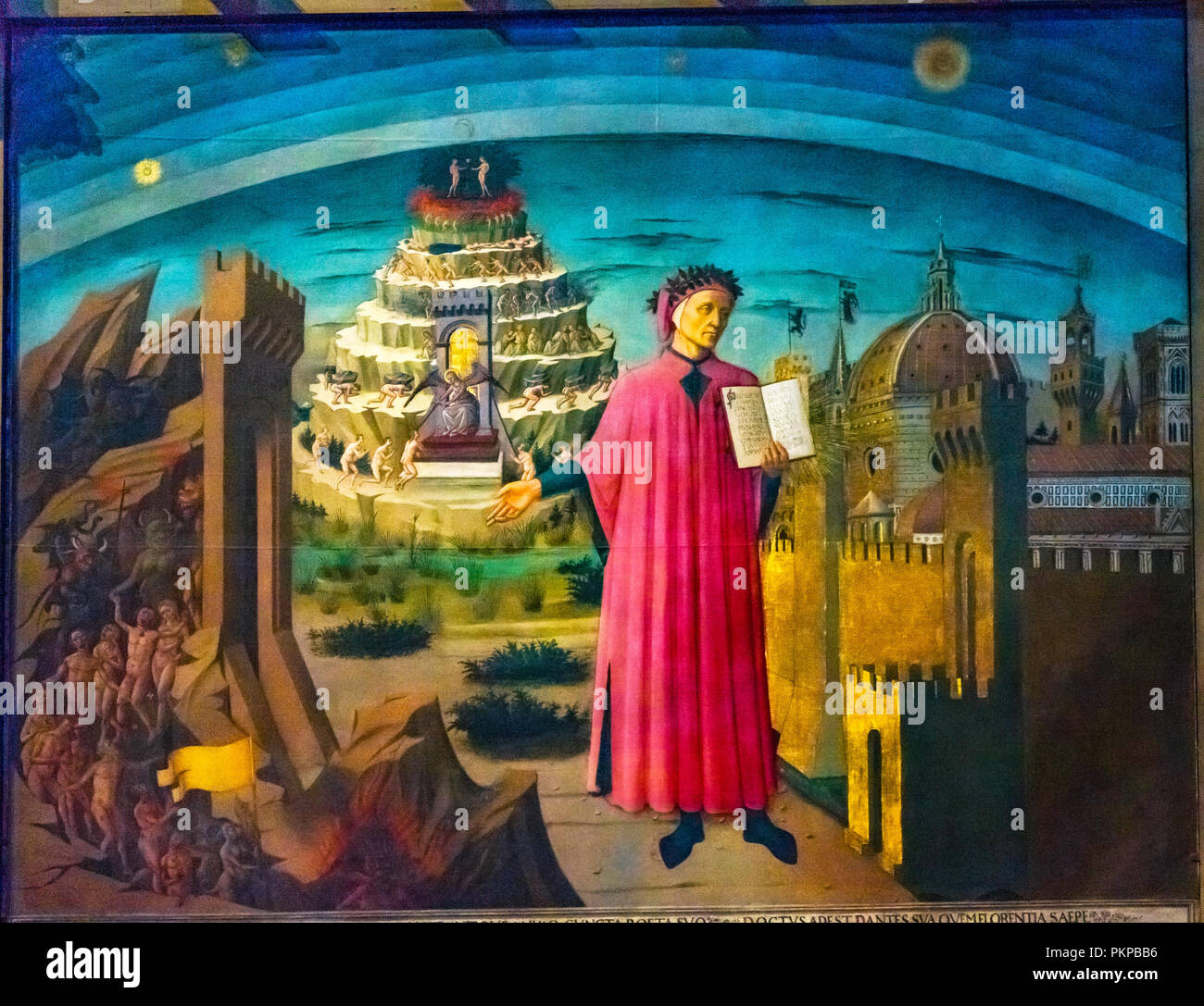 Domenico di Michelino la Divina Comedia de Dante Pintura Catedral