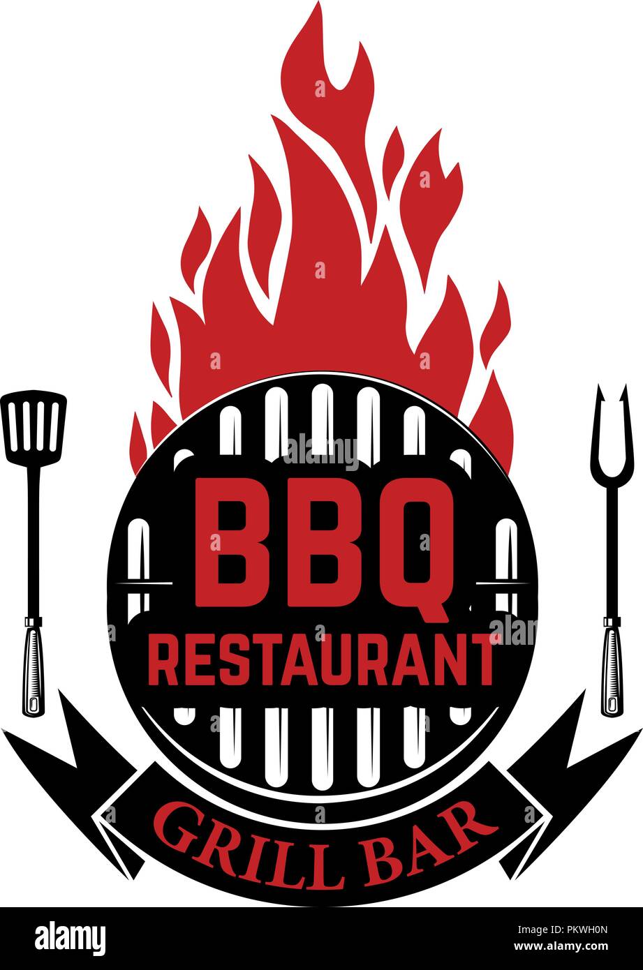 Bbq y grill icono. Elementos de diseño para el logotipo, la etiqueta, el  emblema, el signo, el menú del restaurante. Ilustración vectorial Imagen  Vector de stock - Alamy