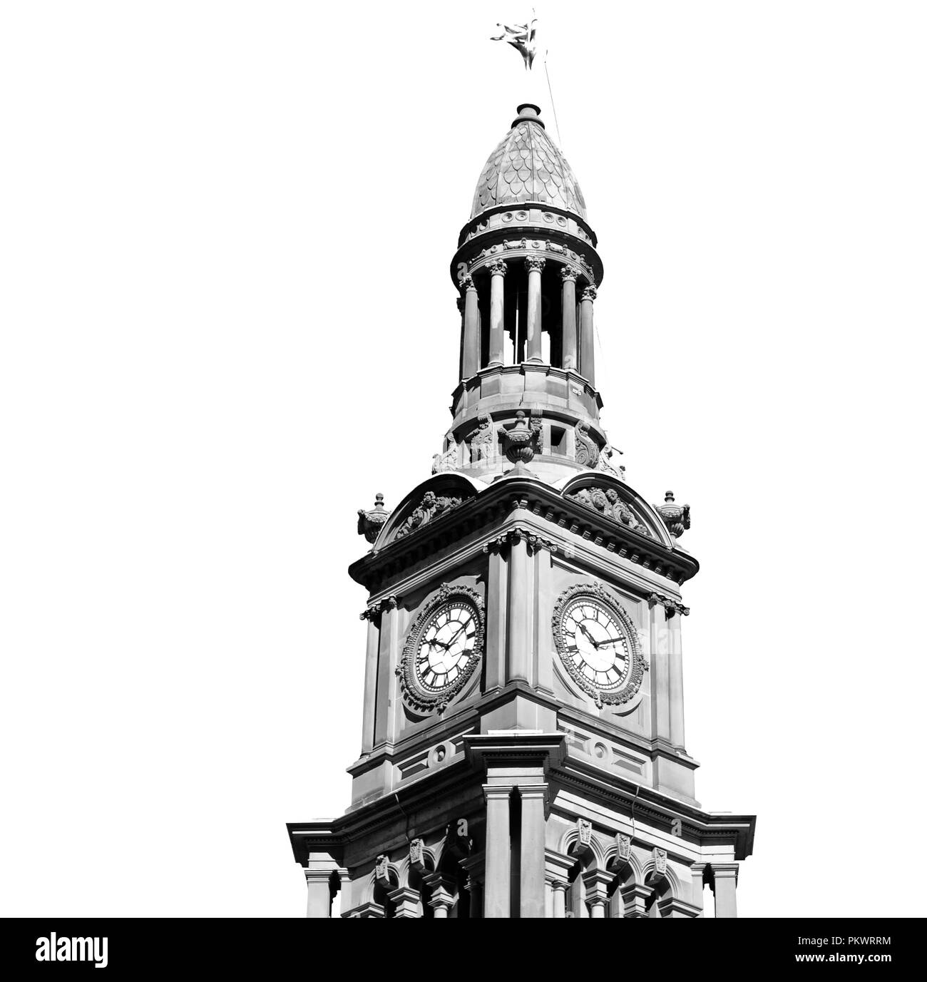 En Australia Sydney la antigua torre del reloj Foto de stock