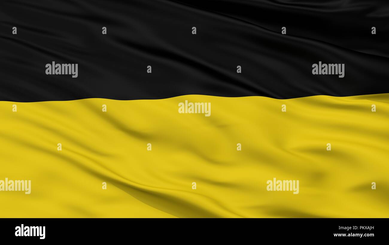 La bandera de la monarquía de Habsburgo, acercamiento, 3D Rendering Fotografía de stock Alamy