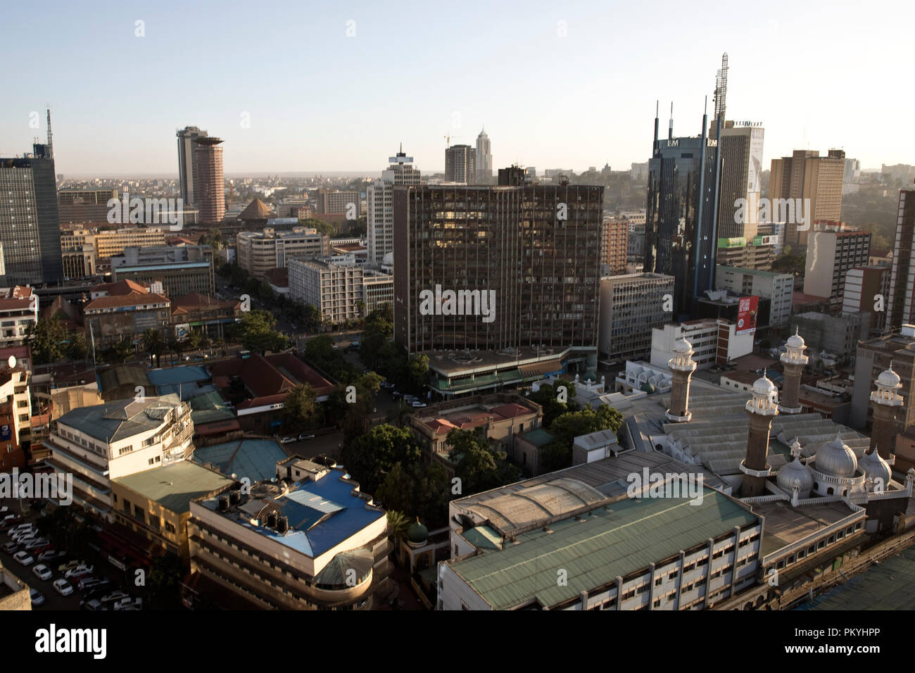 La ciudad de Nairobi, 21 de enero de 2018. Foto de stock