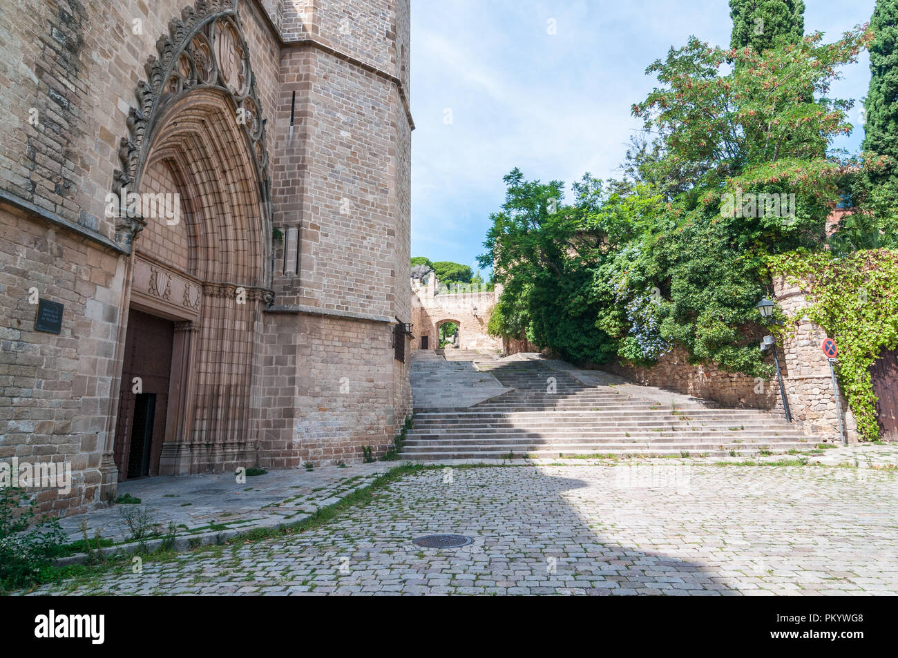 Monasterio de Pedralbes, monasterio de santa maria, Barcelona, Cataluña, España Foto de stock