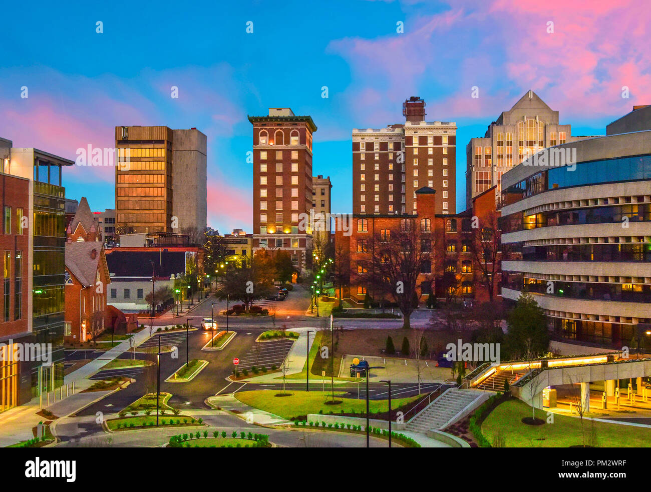 Del centro de la ciudad de Greenville, SC South Carolina Skyline