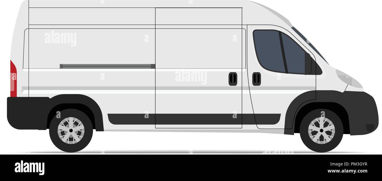 Mini Bus camioneta de carga plantilla para boceto e identidad corporativa en el transporte. Fácil de Editar diseño Imagen Vector stock - Alamy