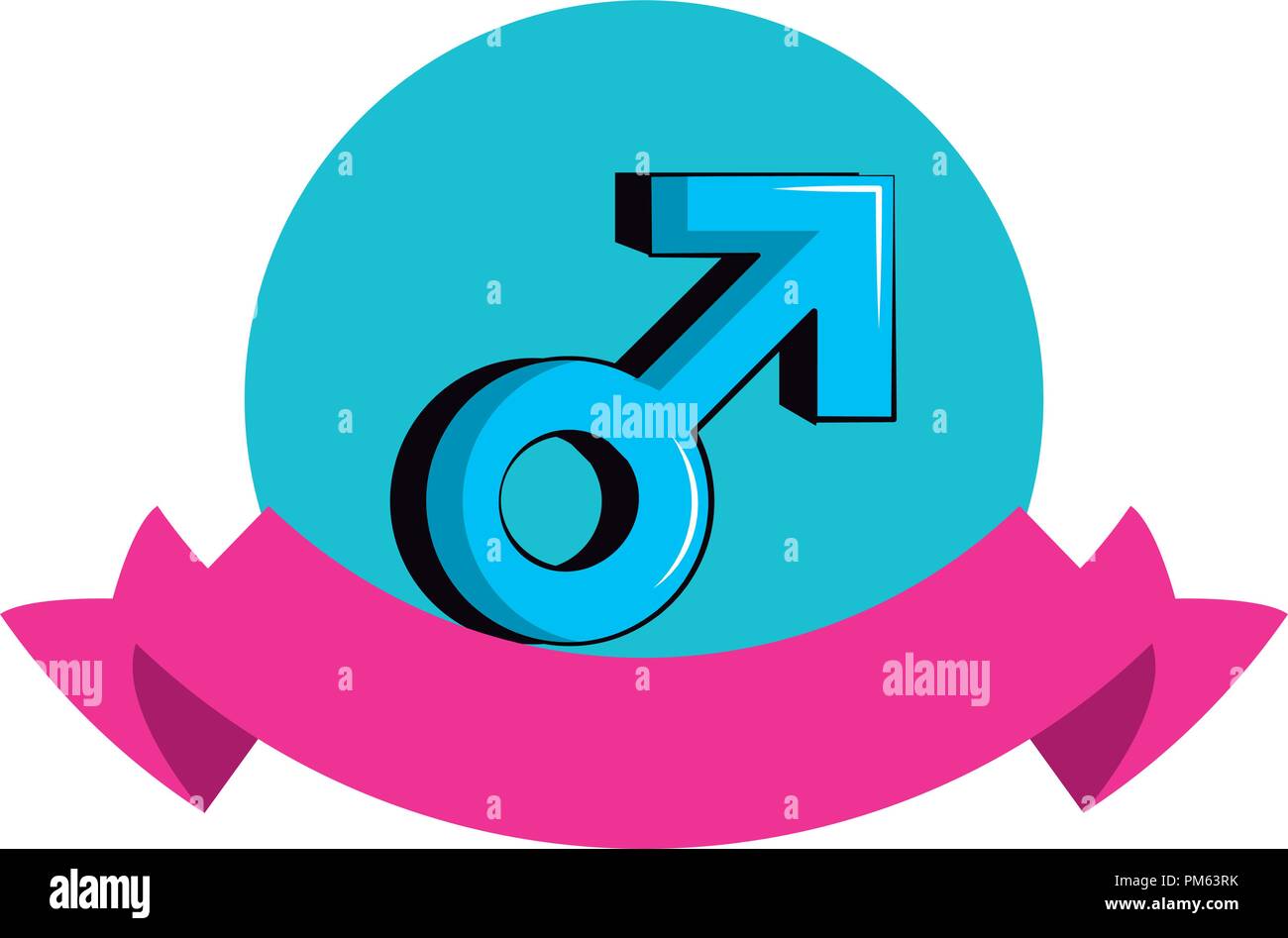 El Sexo Masculino Simbolo Icono Redondo Imagen Vector De Stock Alamy