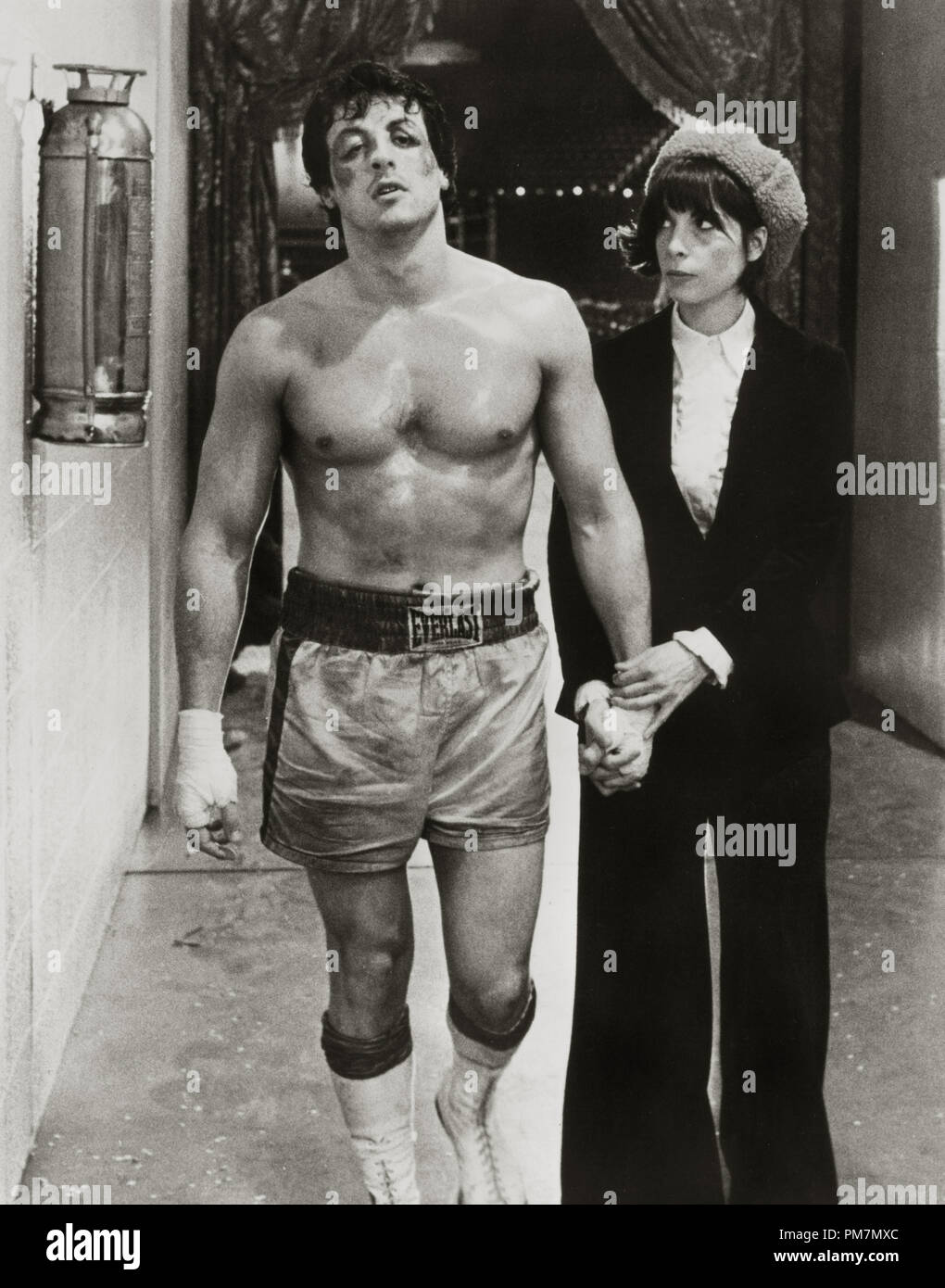 Sylvester Stallone y Talia Shire, 'Rocky' 1976 ua archivo de referencia # 31202 548tha Foto de stock