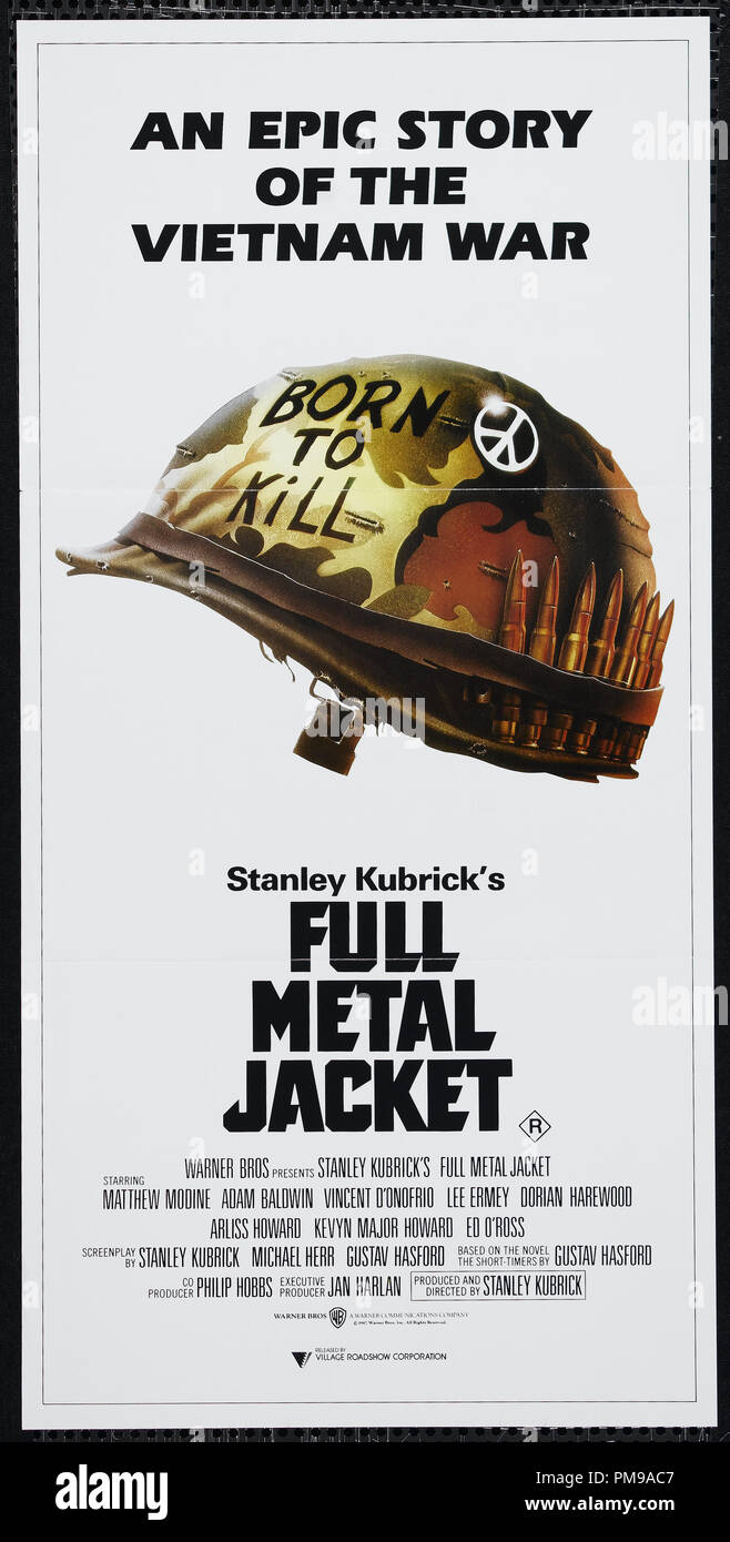 Studio Publicidad "Full Metal Jacket" 1987 Warner Poster Matthew Modine, Adam Baldwin, Vincent
