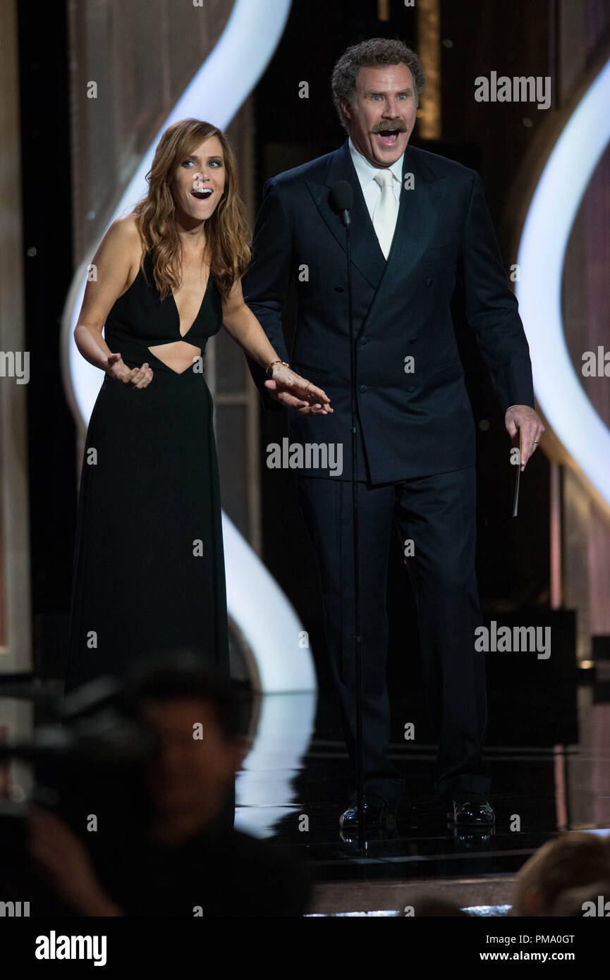 La actriz Kristen Wiig y el actor Will Ferrell presentan MEJOR RENDIMIENTO  POR UNA ACTRIZ EN UNA PELÍCULA de comedia o musical en la 70ª Anual de los Golden  Globe Awards en