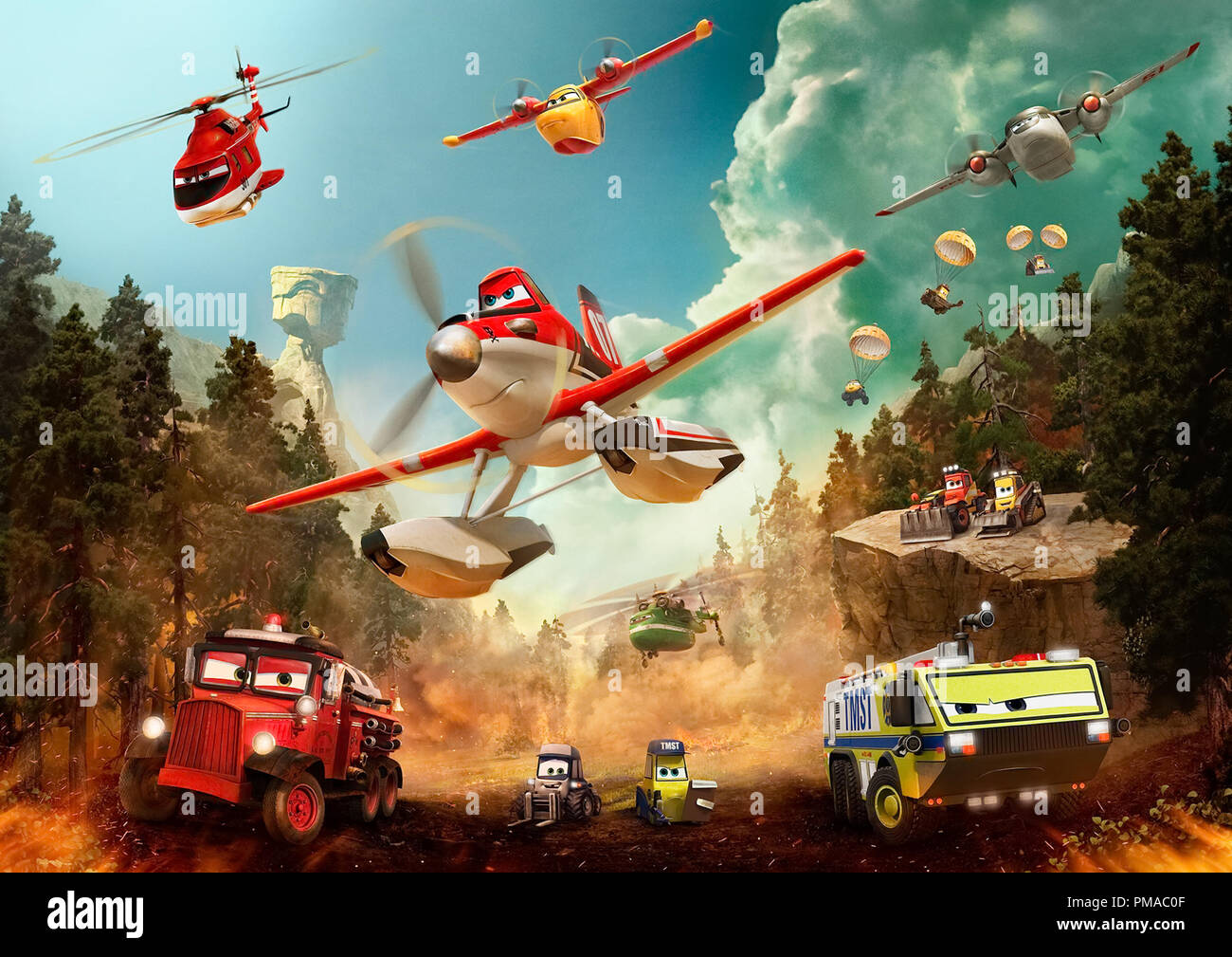 Aviones contra incendios y salvamento ©2014 Disney Enterprises, Inc. Todos los derechos reservados. Foto de stock