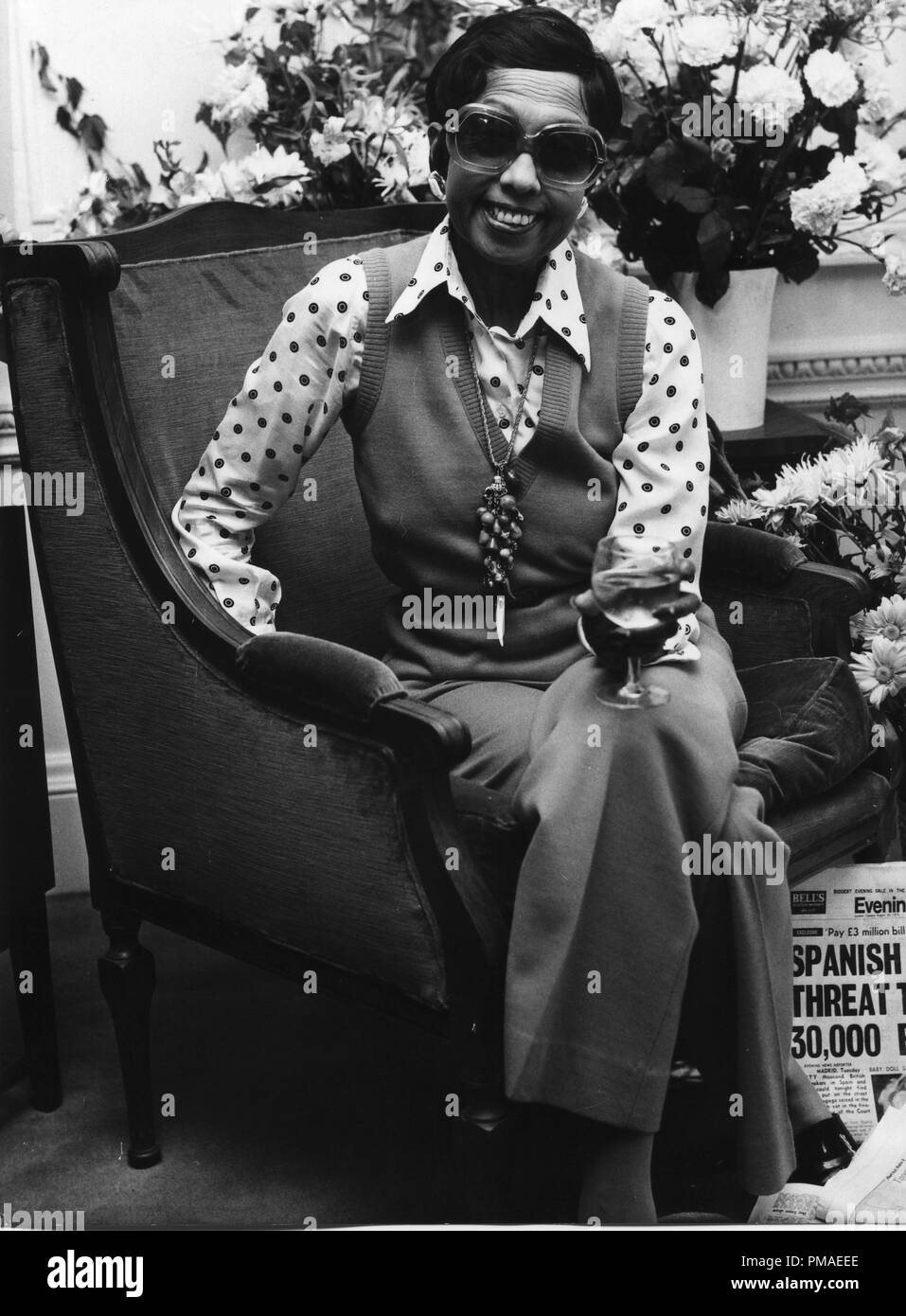 Josephine Baker, 1974 © CCI /El Hollywood Archive - Todos Los Derechos Reservados Archivo de referencia # 32509 839tha Foto de stock