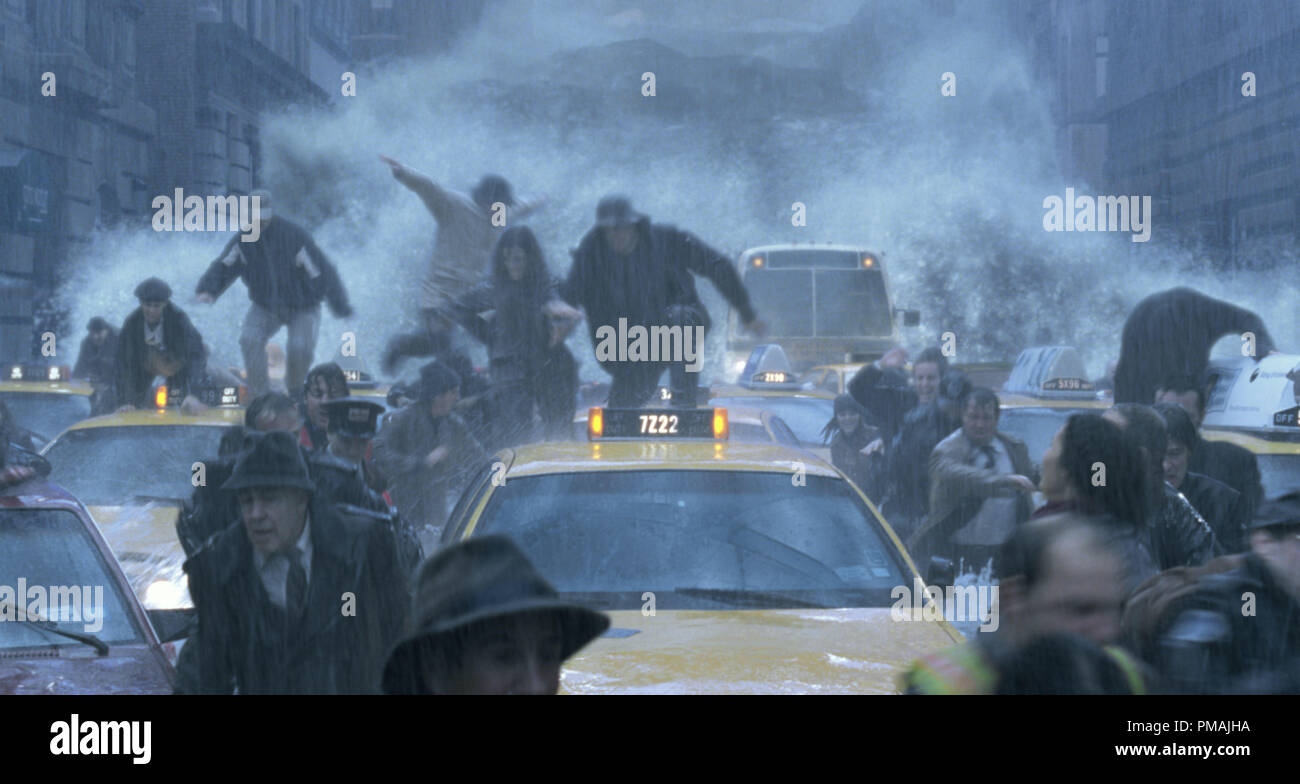 En la Quinta Avenida de Nueva York está a punto de convertirse en una memoria "El día después de mañana" (2004) Foto de stock