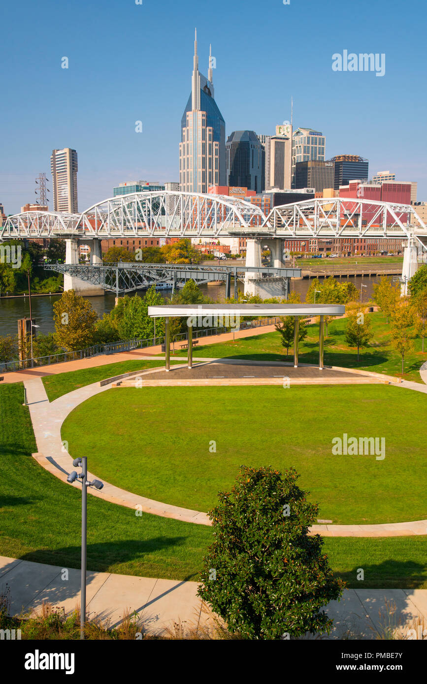 Riverfront Park, Nashville, Tennessee. Foto de stock