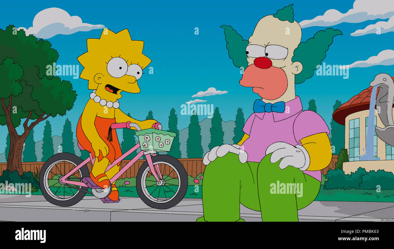 Los Simpsons: Lisa trata de ayudar a un pobre efectivo Krusty intente vender los derechos extranjeros de su muestra Foto de stock