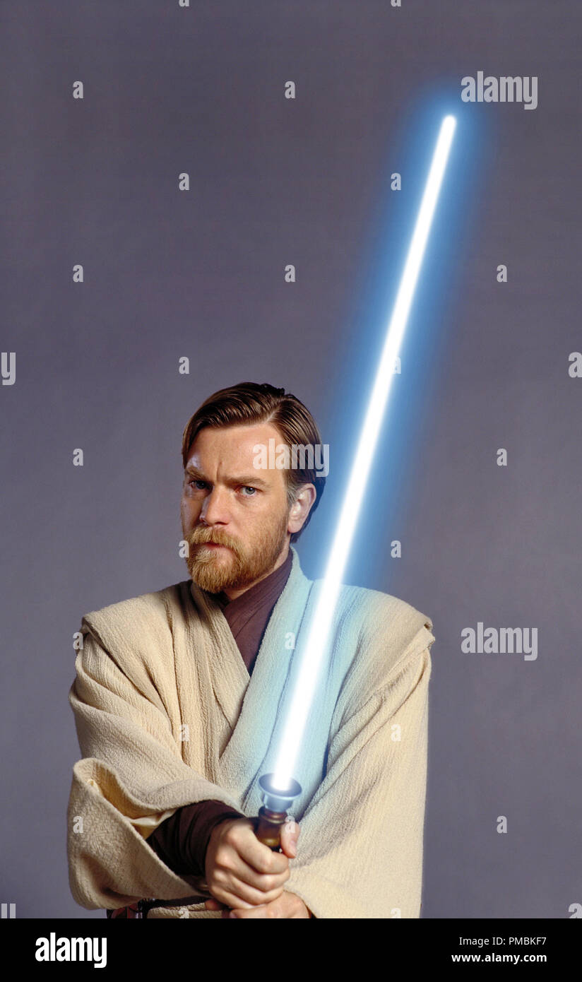 Ewan McGregor interpreta el bastión Obi-Wan Kenobi en Star Wars: Episodio III La venganza de los Sith. TM & © 2005 Lucasfilm Ltd. Todos los derechos reservados. Foto de stock