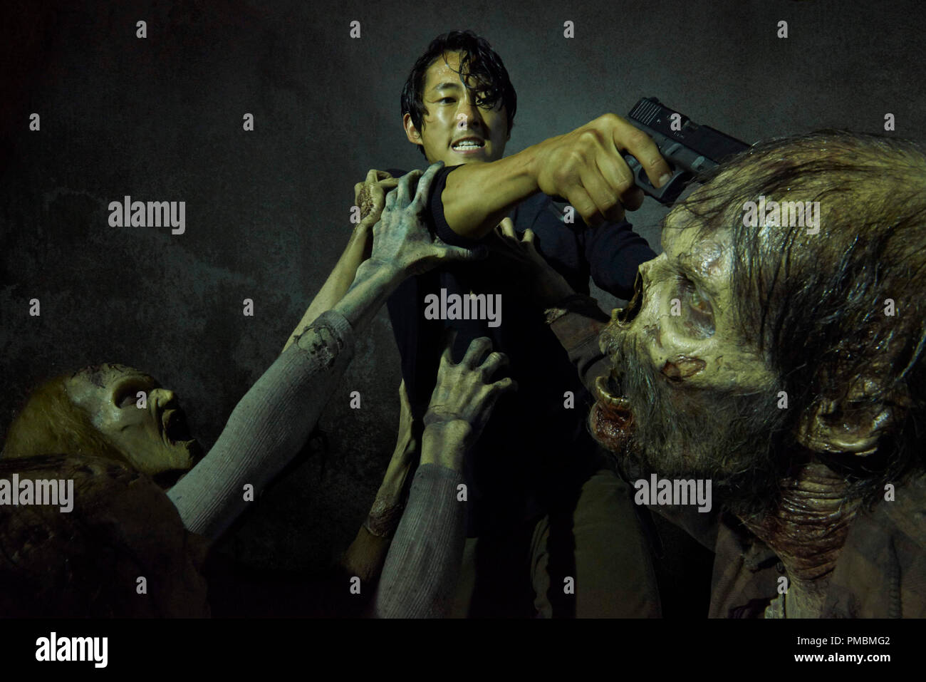Steven Yeun, "Los muertos vivientes", temporada 5 Foto de stock