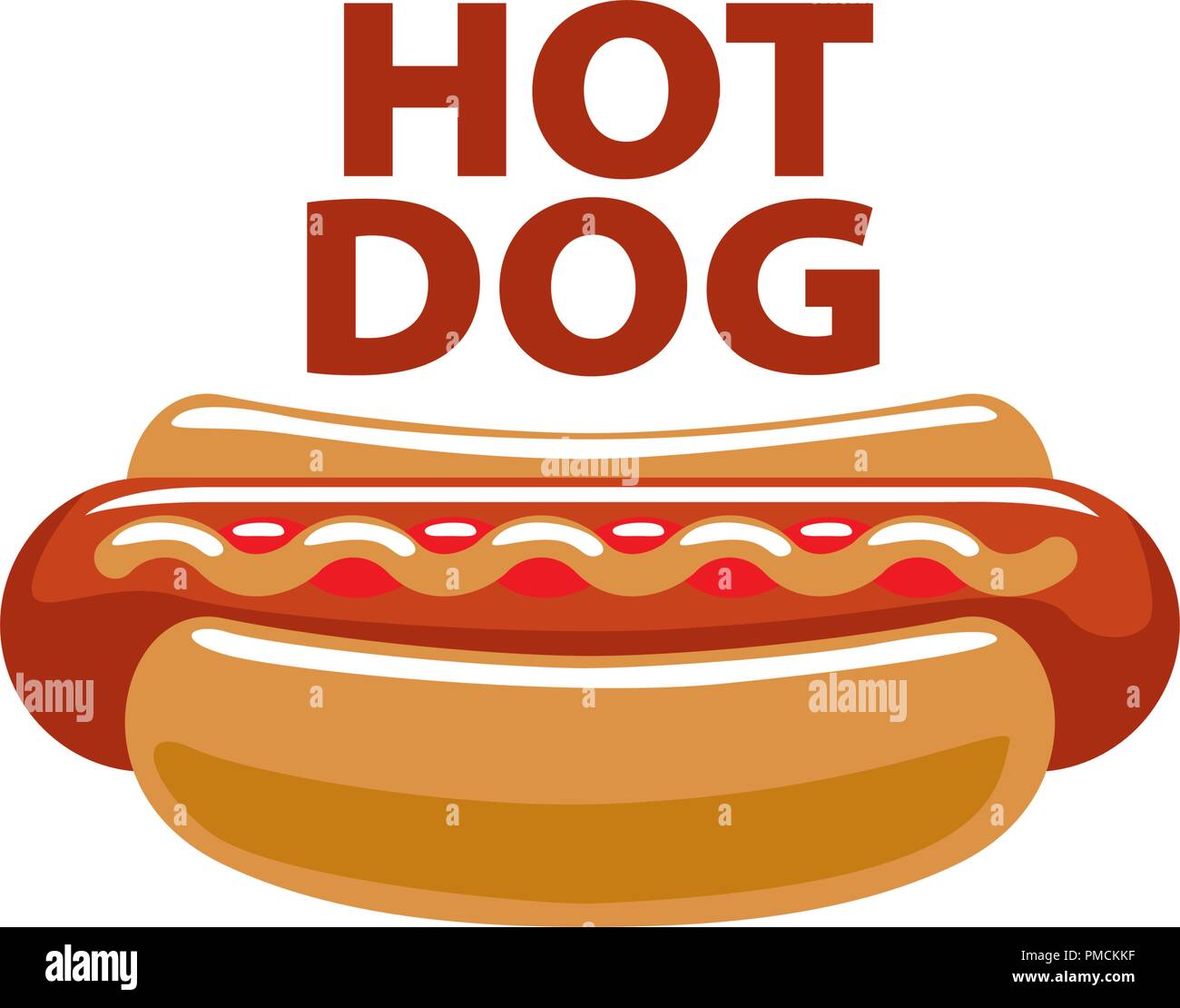 Cartoon Hot Dog Logo