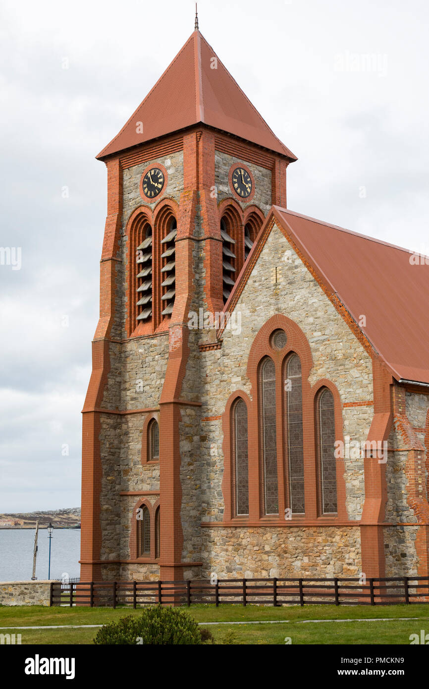 La Iglesia Catedral de Cristo, Stanley, Islas Malvinas. Foto de stock