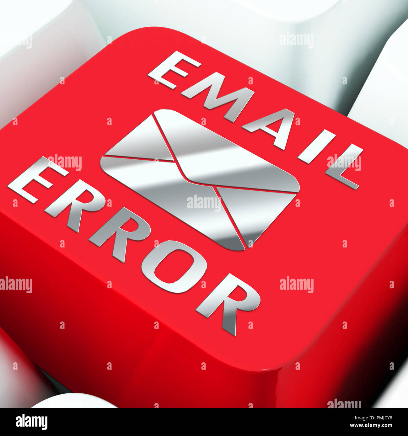 Correo electrónico Enviar error Fail problemas 3D Rendering muestra  incorrecto E-mail advertencia como carta perdida o desastre entrega  Fotografía de stock - Alamy