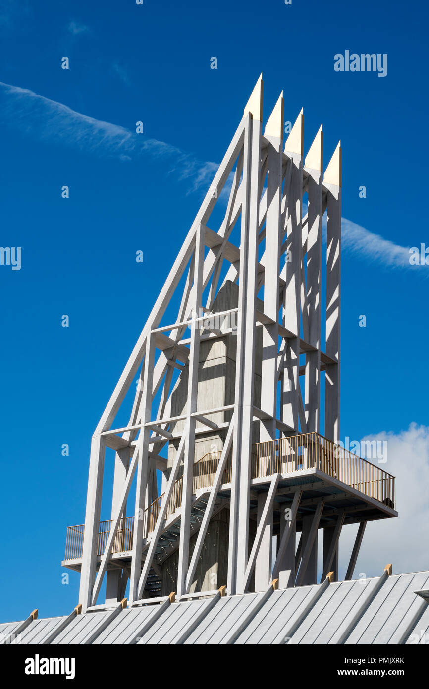 Casi terminada la torre de Auckland, el nuevo centro de visitantes en Bishop Auckland, Condado de Durham, Inglaterra, Reino Unido. Foto de stock