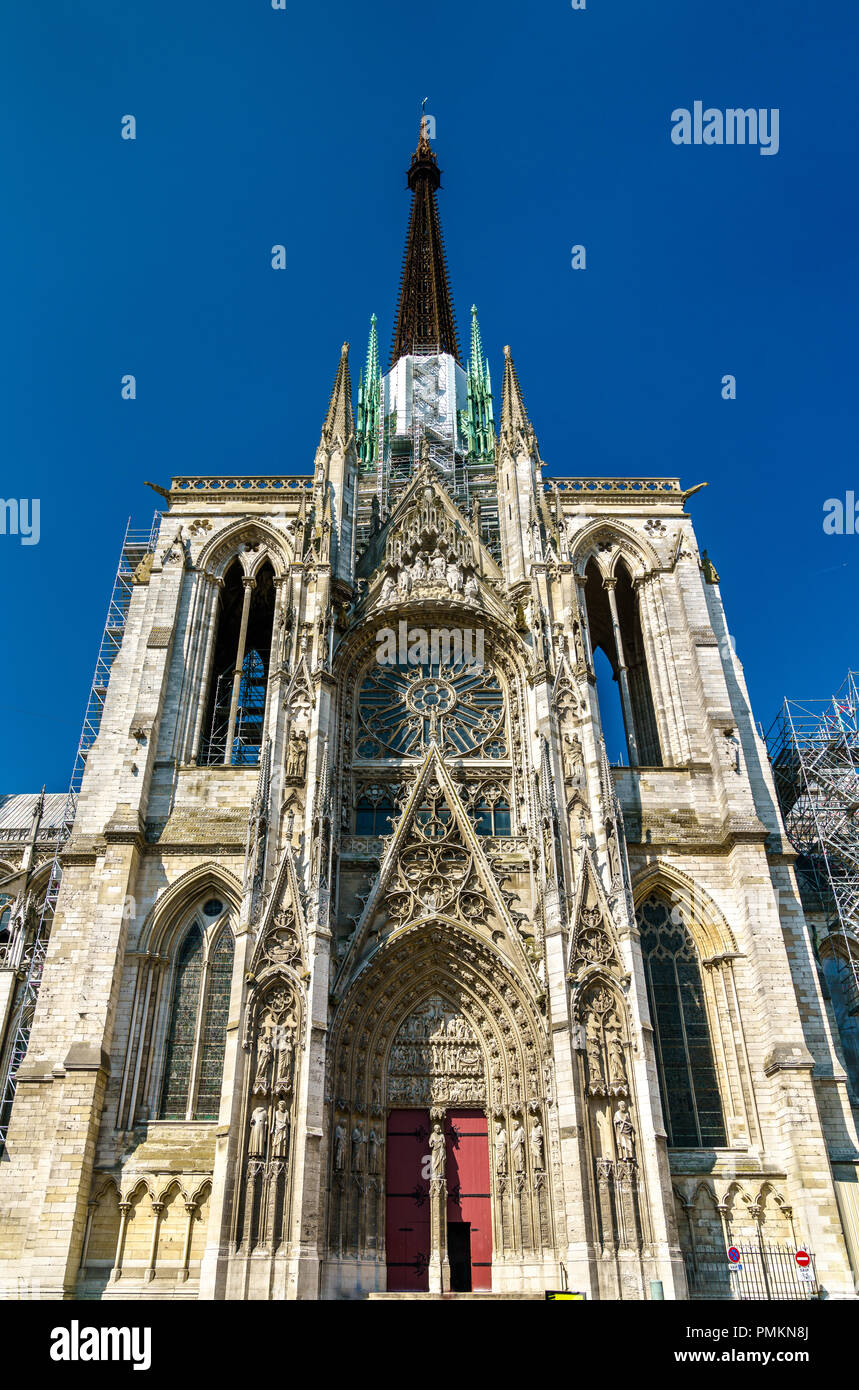 La catedral de Notre Dame de Rouen en Francia Foto de stock